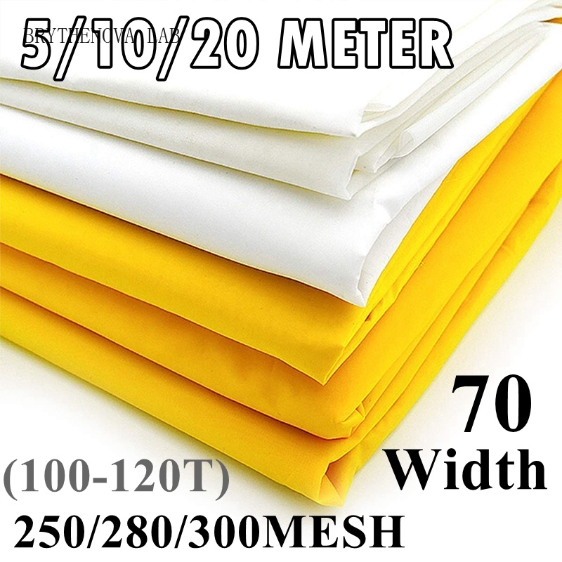Commercial Fabric Printing - Maille de sérigraphie en polyester jaune