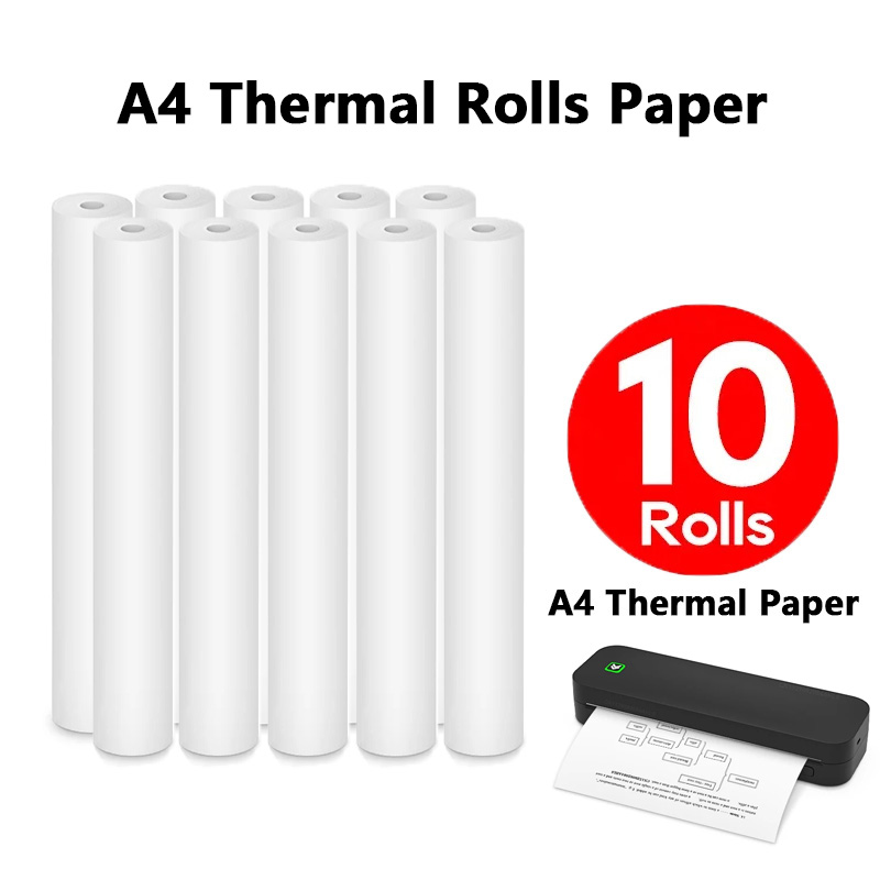 Commercial Document Printing - Rouleaux de papier thermique A4, 1/2/4/10