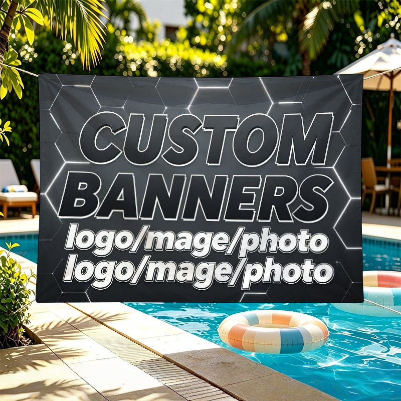 Commercial Printing Photoshop - Drapeaux personnalisés adaptés aux activités de