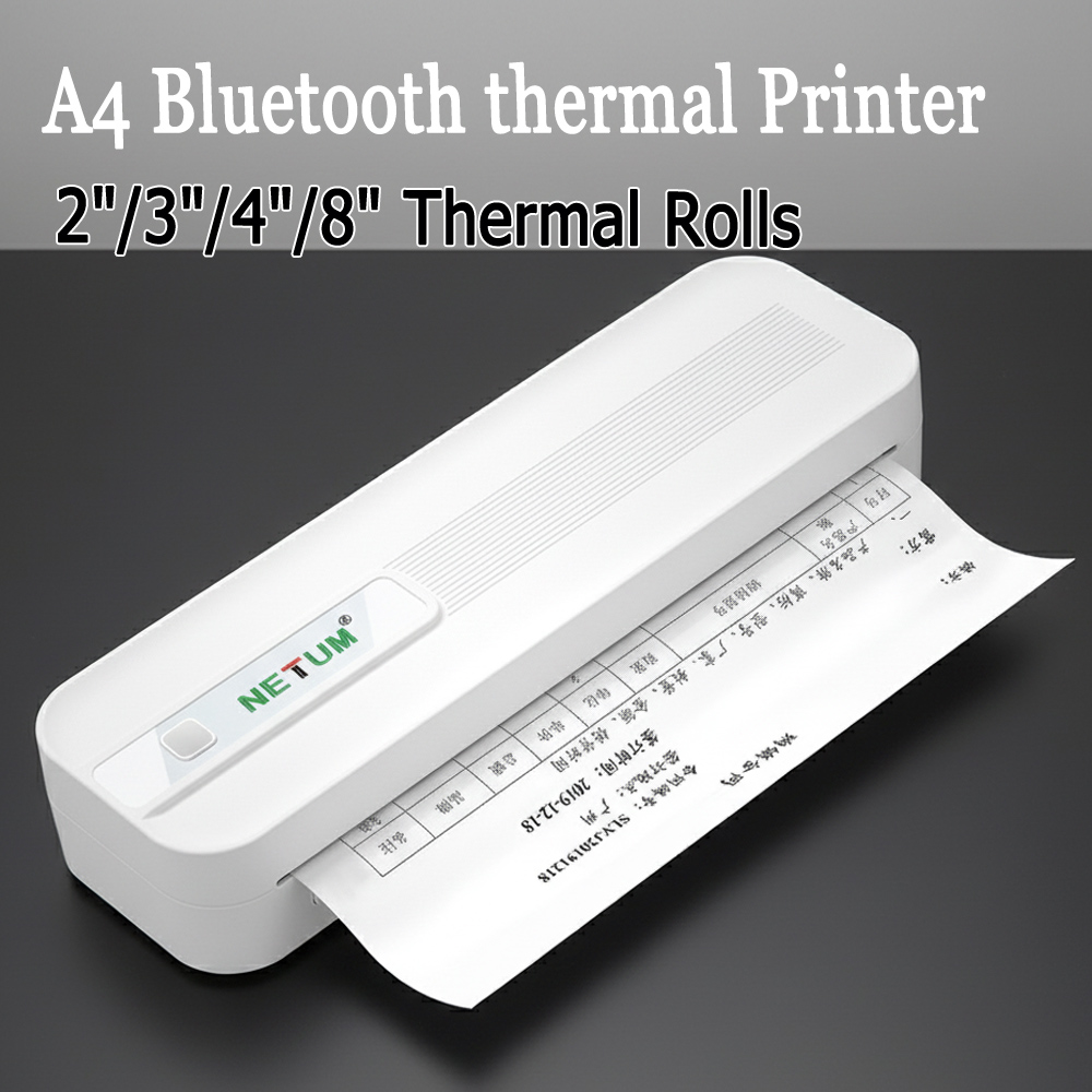 Commercial Document Printing - Imprimante thermique portable A4 sans encre,