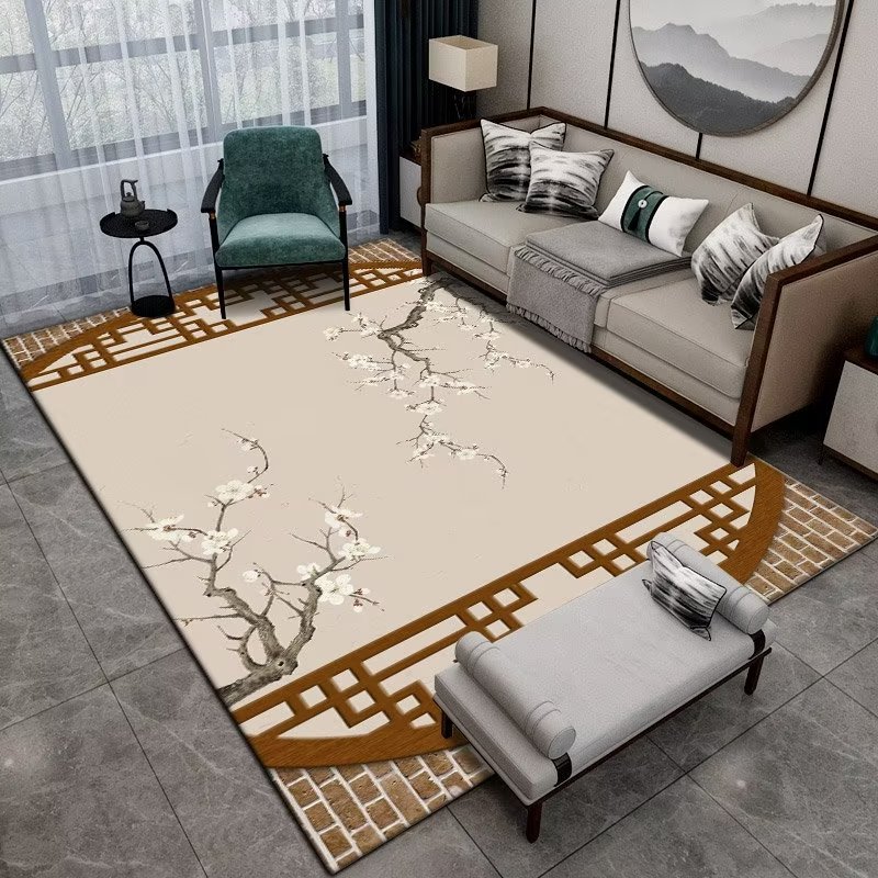 Tapis floral de style chinois  - Commercial Fabric Printing avis et prix
