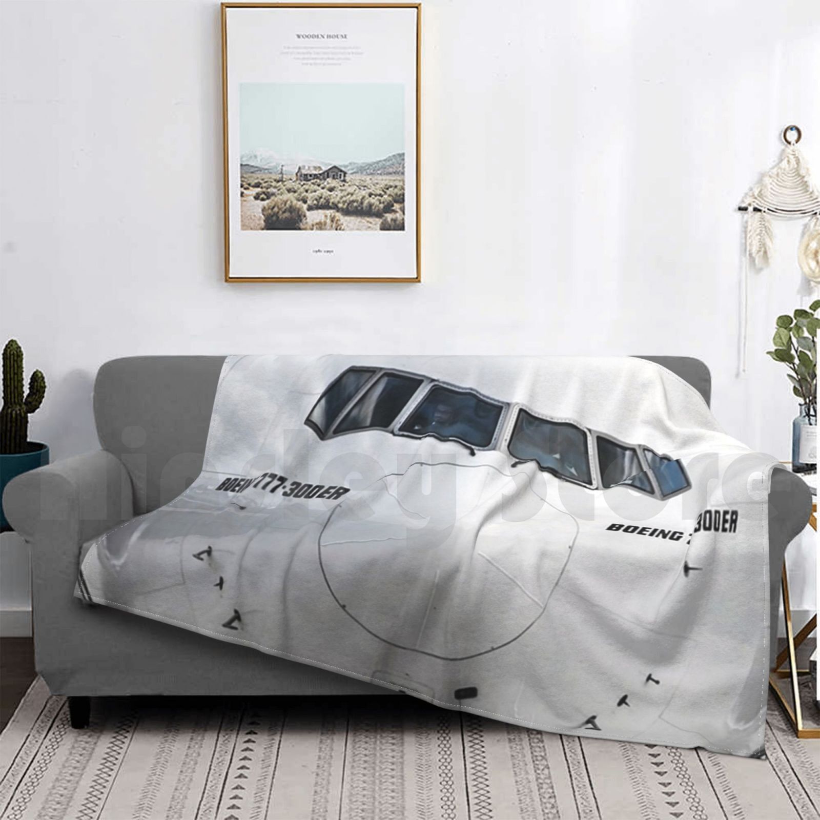 Boeing 777 nez vue couverture  - Commercial Fabric Printing avis et prix