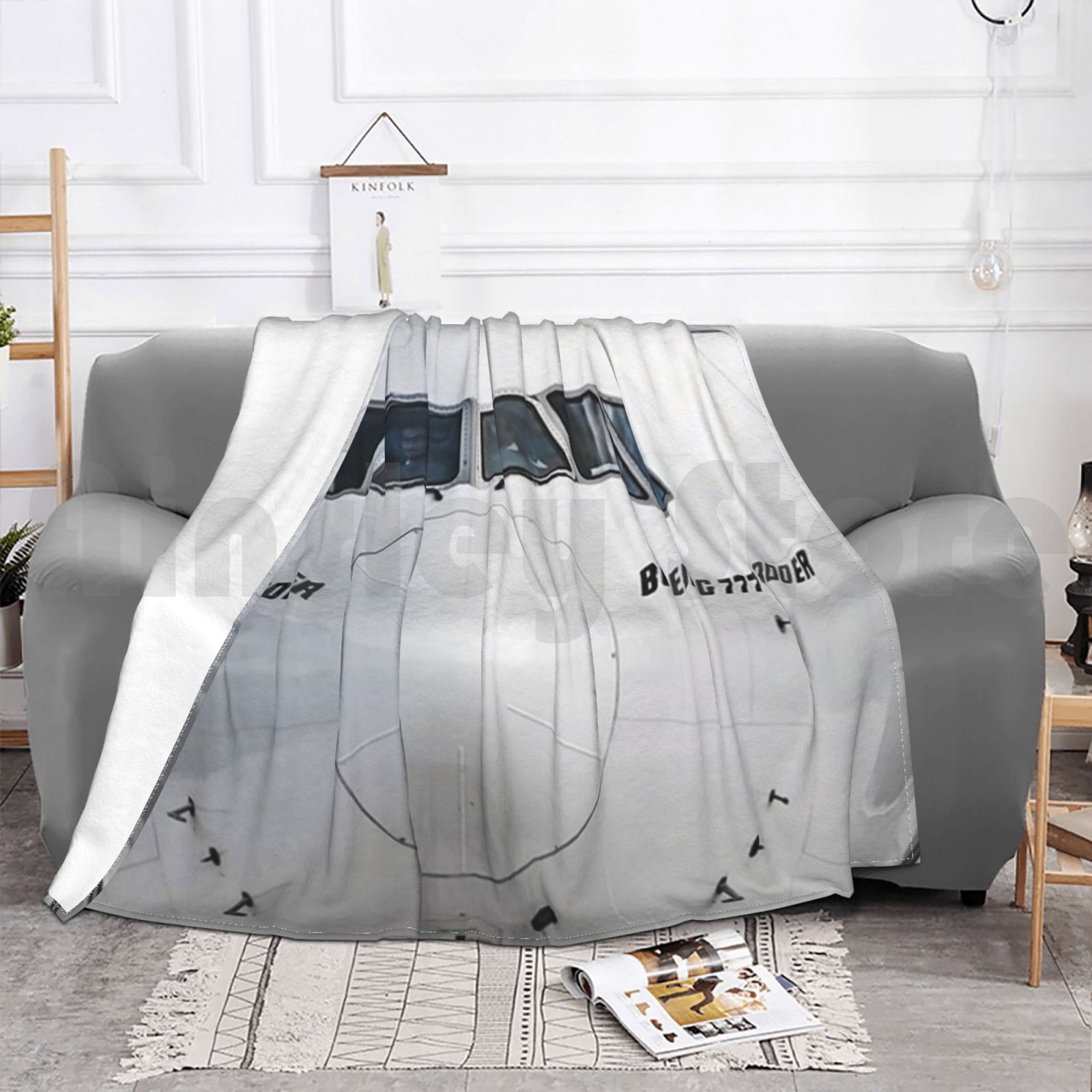 Boeing 777 nez vue couverture  - Commercial Fabric Printing avis et prix